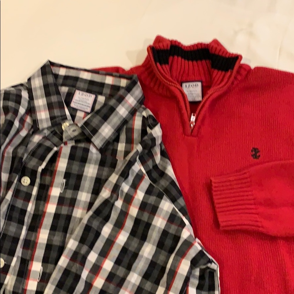 Izod shirt/ sweater set